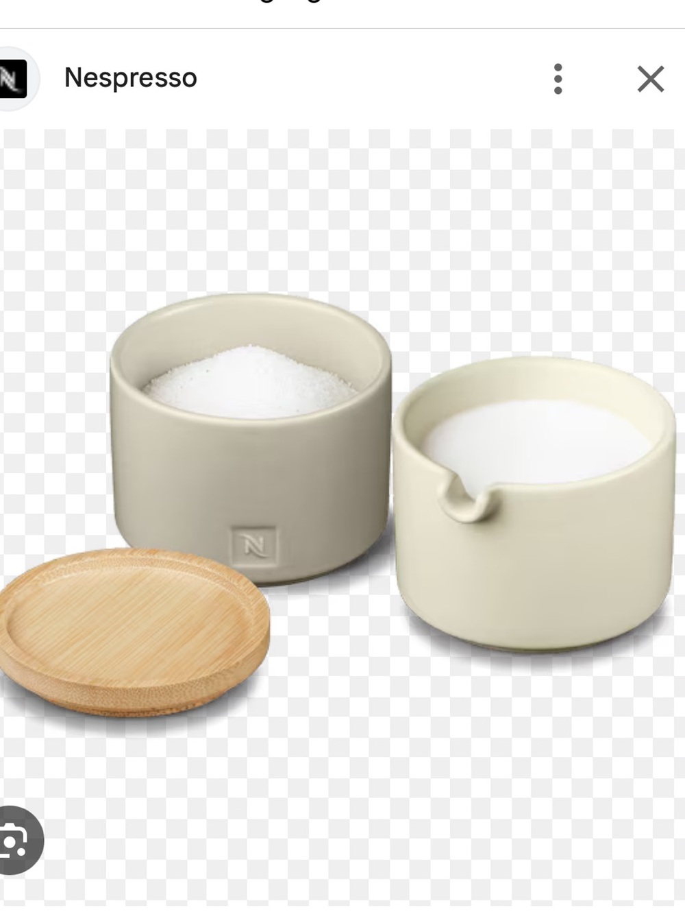 Nespresso Stackable Serving Set (Creamer/Milk and Sugar Set)